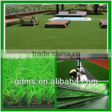 Competitive artificial grass for plastic raised floor system