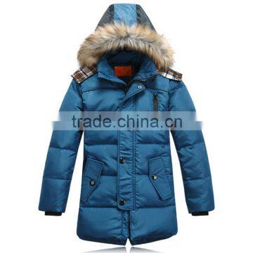 Kids Bomber Children Fur Winter Boys Down Jacket