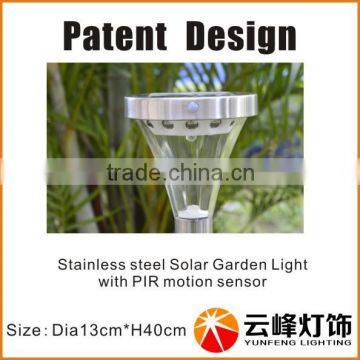 2014 New Design High Lumensolar Led Garden Light With PIR Sensor Solar LED Bollard Light