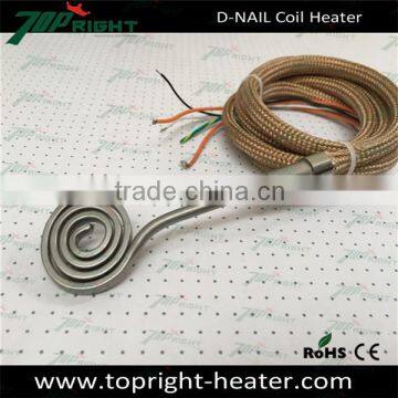 High Quality Industrial Spring Hot Runner coil flat micro heater with kevlar sleeve