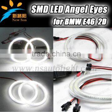 105MM LED angel eyes SMD3014 102pcs leds 9-16V DC high brightness full circle halo ring angel eyes for BMW E46 2D