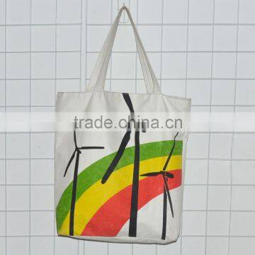 2015 wholesale custom ladies shopping cotton canvas bag