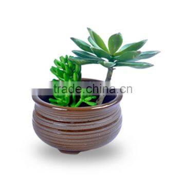 Wholesale round mini pot for plant , accept small order glazed ceramic mini pot for flowers