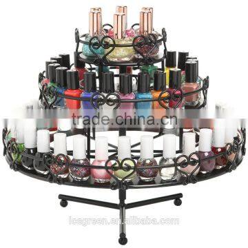 3-Tier Rotating Metal Nail Polish Display Stand photo-3