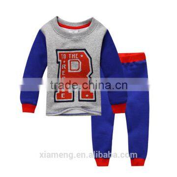 little boy R letter long sleeve kids hoodies set with pants kid sweatshirt kids fall wearing sets