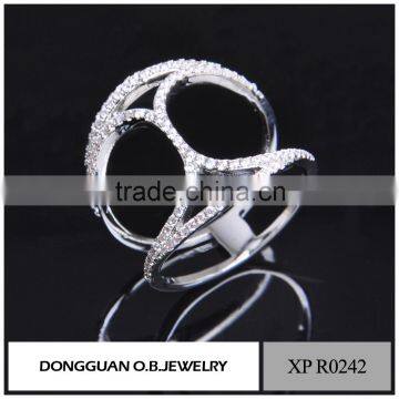 China Factory Custom OEM Sterling Silver Rings Rhodium Polished Wedding Rings for Women photo-4