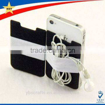 direct factory promotional customized cell phone sticker card holder with strap