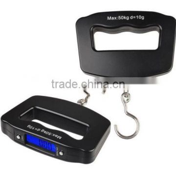 Portable 50kg/10g LCD Digital Fish Hanging Luggage Weight Electronic Hook Scale