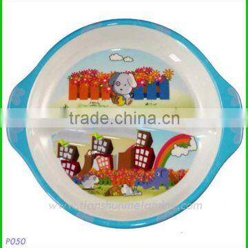 melamine plate with handles