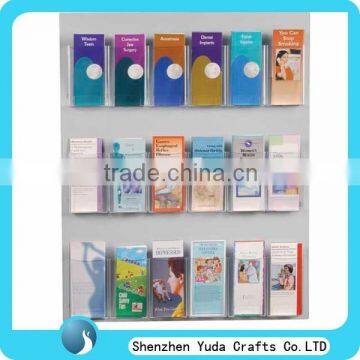 Simple acrylic slatwall greeting card display, wall-mounted gift card storage holder