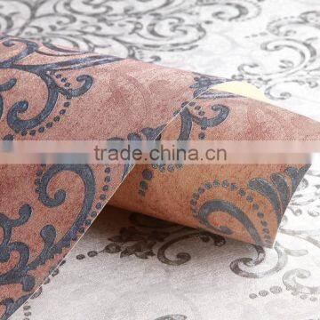 Big Flower Classic Wallpaper Brown Wall Paper