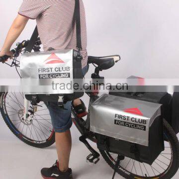 PVC tarpaulin Double bicycle rear bag pannier bike bag