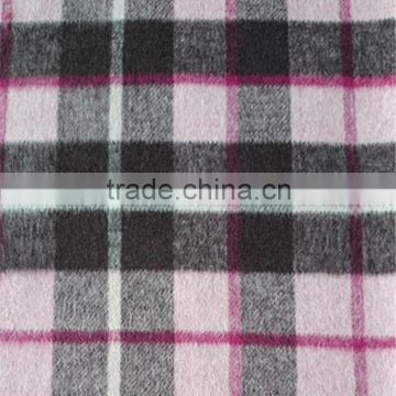 Strength and Elasticity Check Wool Fabric with Heavy Weight