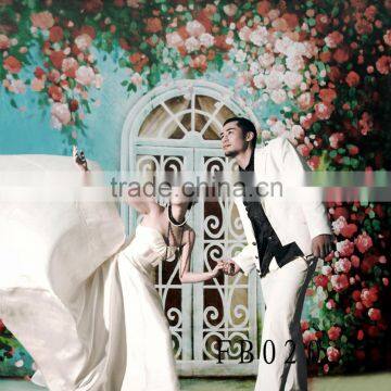 10ft x 20ft Hand Painted Photography Backdrops For Wedding,100% Cotton Background