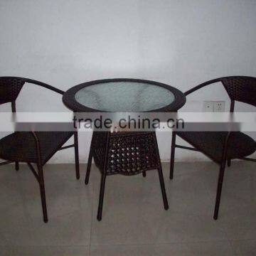 Rattan Meeting Table and Chair Set