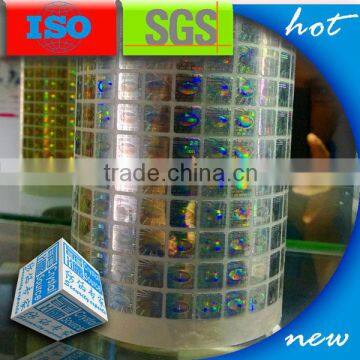 2016 hot sale UV security tamper evident self adhesive security void hologram label