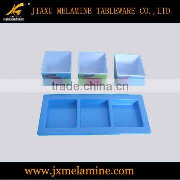 3pcs melamine ware square bowl set