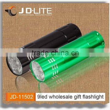 9 led Classic most powerful led light wholesale led flashlight aluminum led flashlight