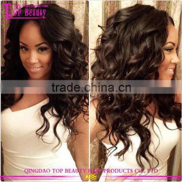 Superior quality unprocessed brazilian body wave full lace wig natural hair wig