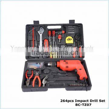 home use 264pcs electric hand impact drill tool set