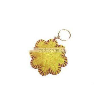 Felt Crochet Flower Key Chain