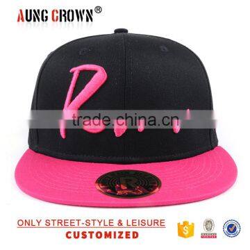 raised embroidery custom quality popular snapback cap