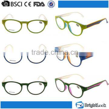 Small round designer plastic reading glasses manufacturers china