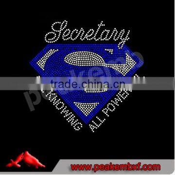 Super Secretary Rhinestone Bling or Spangle Bling Shirt