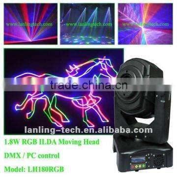 pro light moving head laser 1.8W ILDA RGB