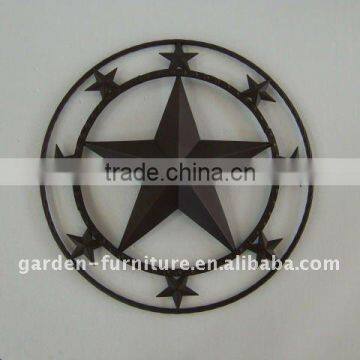 outdoor Metal Crafts wrought iron art texas star wall decor