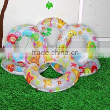 Colorful inflatable PVC swim ring, inflatable donut swimming ring for water sports