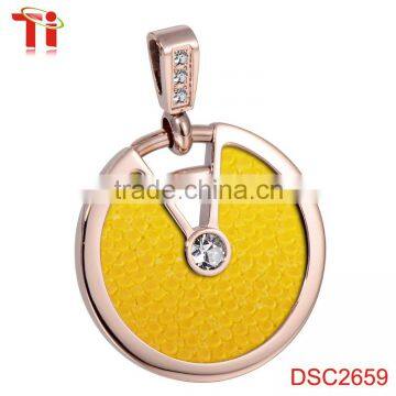 Stingray leather inlay big stone pendant design simple gold pendant design, quantum pendant price in india