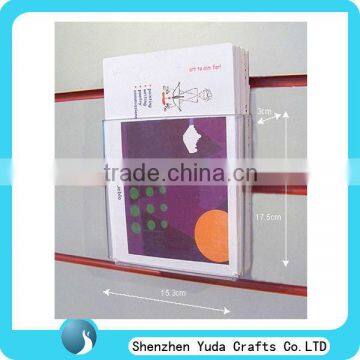 acrylic brochure holder slatwall custom design book holder