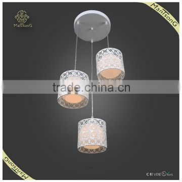 Top quality modern glass pendant light for Dinging room ,3 heads pendant lamp