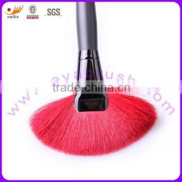 Wood Handle Aluminum Ferrule Makeup Fan Brush