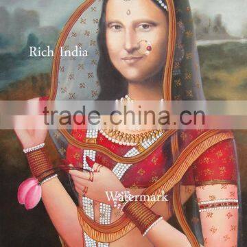 Indian Art Gallery Monalisa Canvas Oil Painting