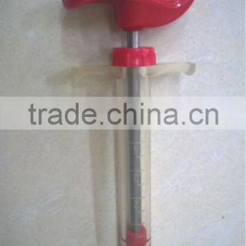 5ml red plastic steel syringe without dose nut