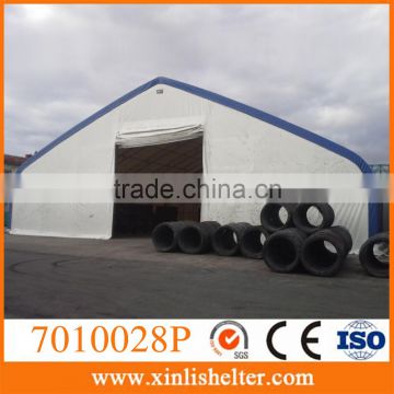 Fabric cover large storage industrial shelter