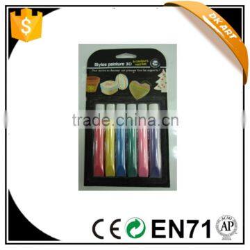 Fast delivery Stylos peinture 3D,fluorescent 6clrs/blister card