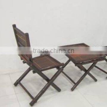 Set of Table and Chair Made of Natural Bamboo photo-4