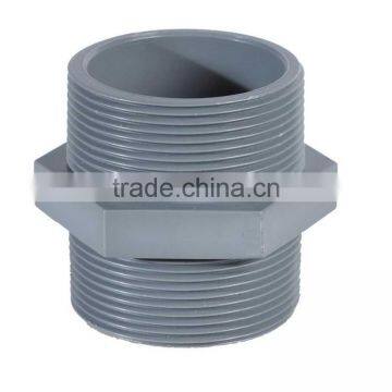 PVC conduit fitting solid male double-thread nipple