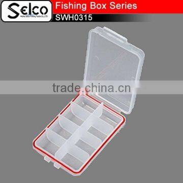 Small Transparent waterproof plastic fishing tools box rubber sealed