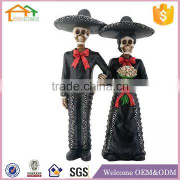 Factory Custom made best home decoration gift polyresin resin dia de los muertos