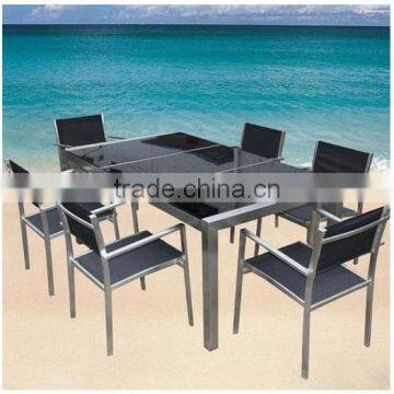 stainless steel dining table and chair sets granite top dining table set