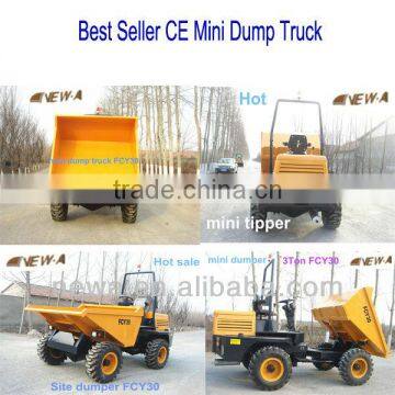 2016 hot CE hydraulic 3ton FCY30 dumper truck