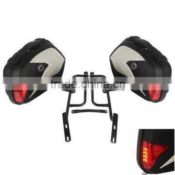 Saddle Bags Trunk Luggage w/ Lights Mount Bracket For KTM 125 200 DUKE 2012-2015 photo-2