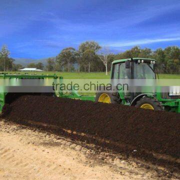 hot sale new design tractor towed hydraulic compost turner windrow turner windrow mixer with CE cetification