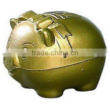 PU foam antistress golden pig for good quality