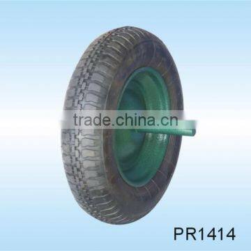 Rubber wheel PR1414,Tool cart wheel,Pneumatic rubber wheel for wheel barrow