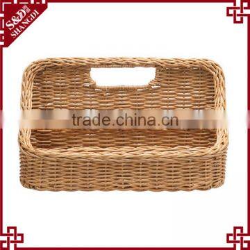 Chic Dividers Design Rattan Handcraft Office Storage Basket Pen Holder